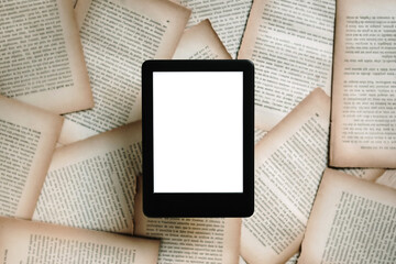 Ebook with copy space