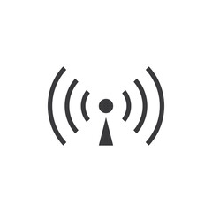 Signal Tower Icon Logo Template