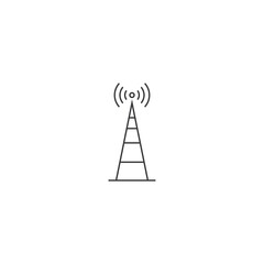 Signal Tower Icon Logo Template