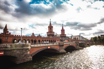 Oberbaumbruecke, a bridge over the Spree in Berlin, Germany.
