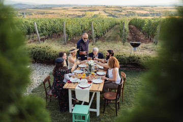 Family Lunch In The Vineyards