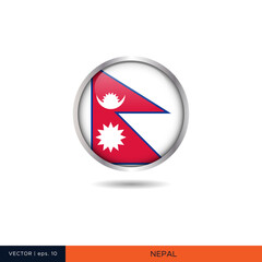Nepal round flag vector design.
