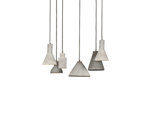 Pendant lamps isolated on white background.