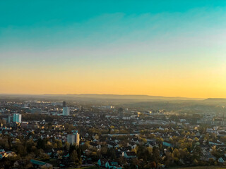 Obraz premium sunset over the city