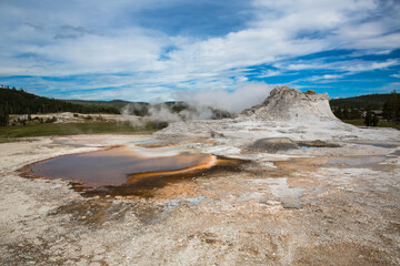 Castle Geyser, Yellowstone National Park, Wyoming, USA
