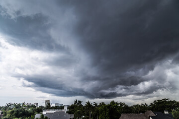 Dramatic storm clouds over Fort Lauderdale in Florida.