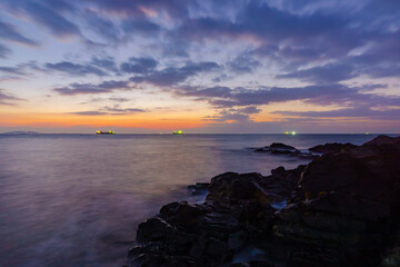 夜明けの磯DSC3099