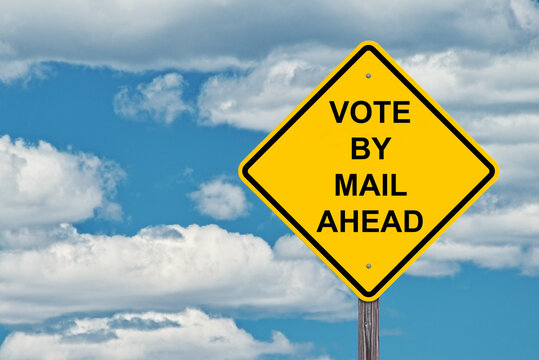 Vote By Mail Ahead Warning Sign