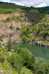 Fototapeta na wymiar Small quarry near the village of Tarcal