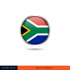 South Africa round flag vector design.