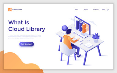 Isometric Landing Page Concept