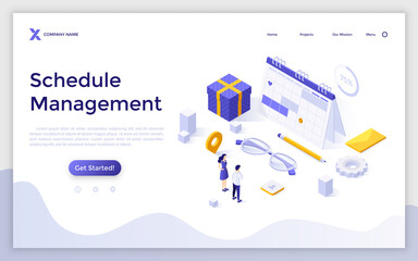 Isometric Landing Page Concept