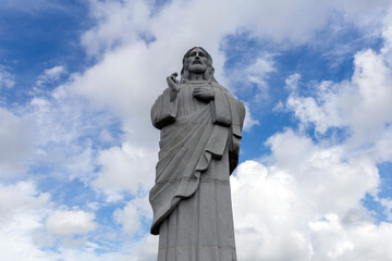 Fototapeta na wymiar Blessing Christ Statue in Tarcal