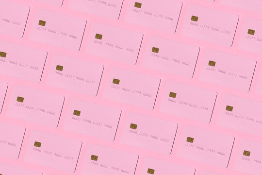 Pink credit cards pattern