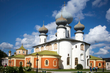 Fototapeta na wymiar The Tikhvin Monastery of the Dormition of the Mother of God.