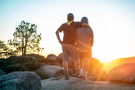 Father and son at Sunset