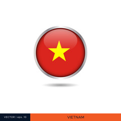 Vietnam round flag vector design.