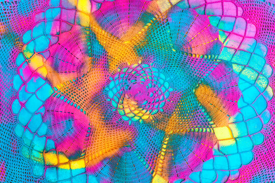 crochet colorful vibrant abstract background