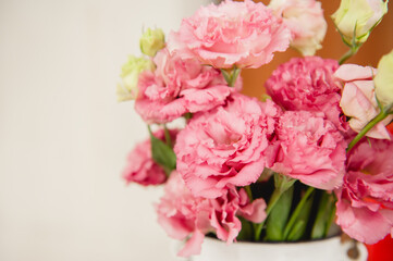 pink roses in a vase