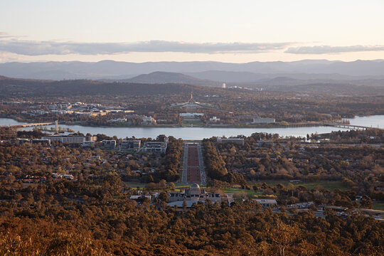 Sunset over Australia's Capital - Canberra. Taken from Mount Ainslie Lookout