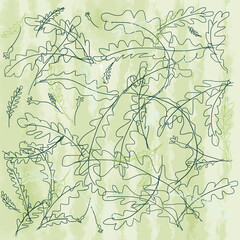 seamless floral pattern with leaves arugula 