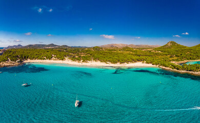Cala Agulla sand beach Spain, Balearic Islands, Mallorca, Cala Rajada