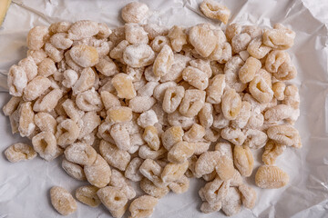 Fresh Italian pasta handmade gnocchi