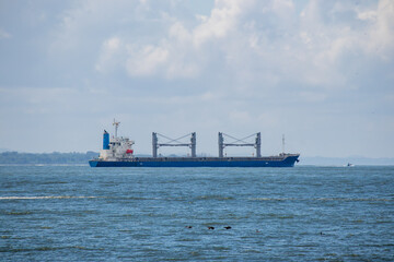 cargo ship in the sea