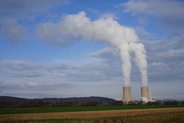 Atomkraftwerk Grohnde in Niedersachsen Deutschland