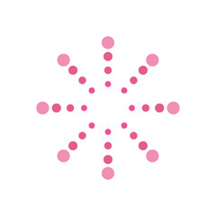 circles firework icon, flat style