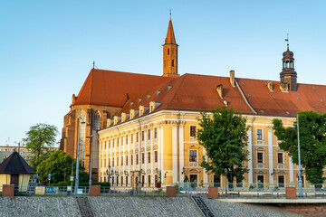 Fototapeta premium Faculty of Philology in Wroclaw, a majestic building at sunrise.