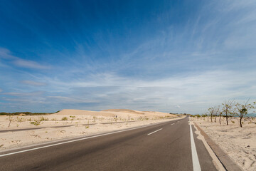 Vietnam ocean road from Mui Ne to Phan Rang