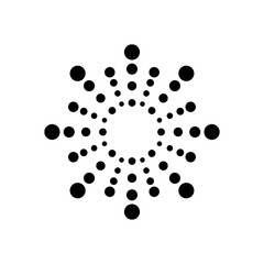 icon of explosion of circles firework, silhouette style