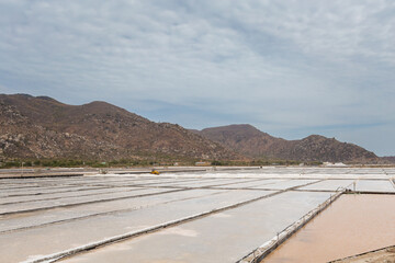 Salt fields close to Phan Rang Vietnam