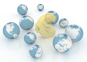 Abstract business illustration, original 3d rendering