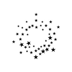 decorative stars icon, silhouette style