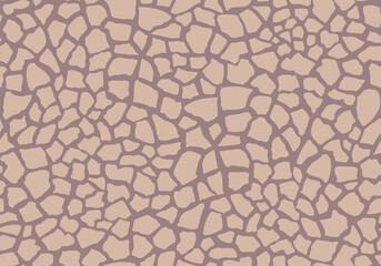 Seamless desert cracks texture pattern. Nature artwork background. Vector illustration.