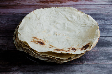 Tlayuda is A traditional Mexican food from Oaxaca Mexico