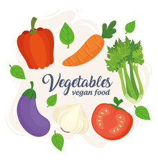 banner with vegetables, concept vegan food, with fresh and healthy vegetables