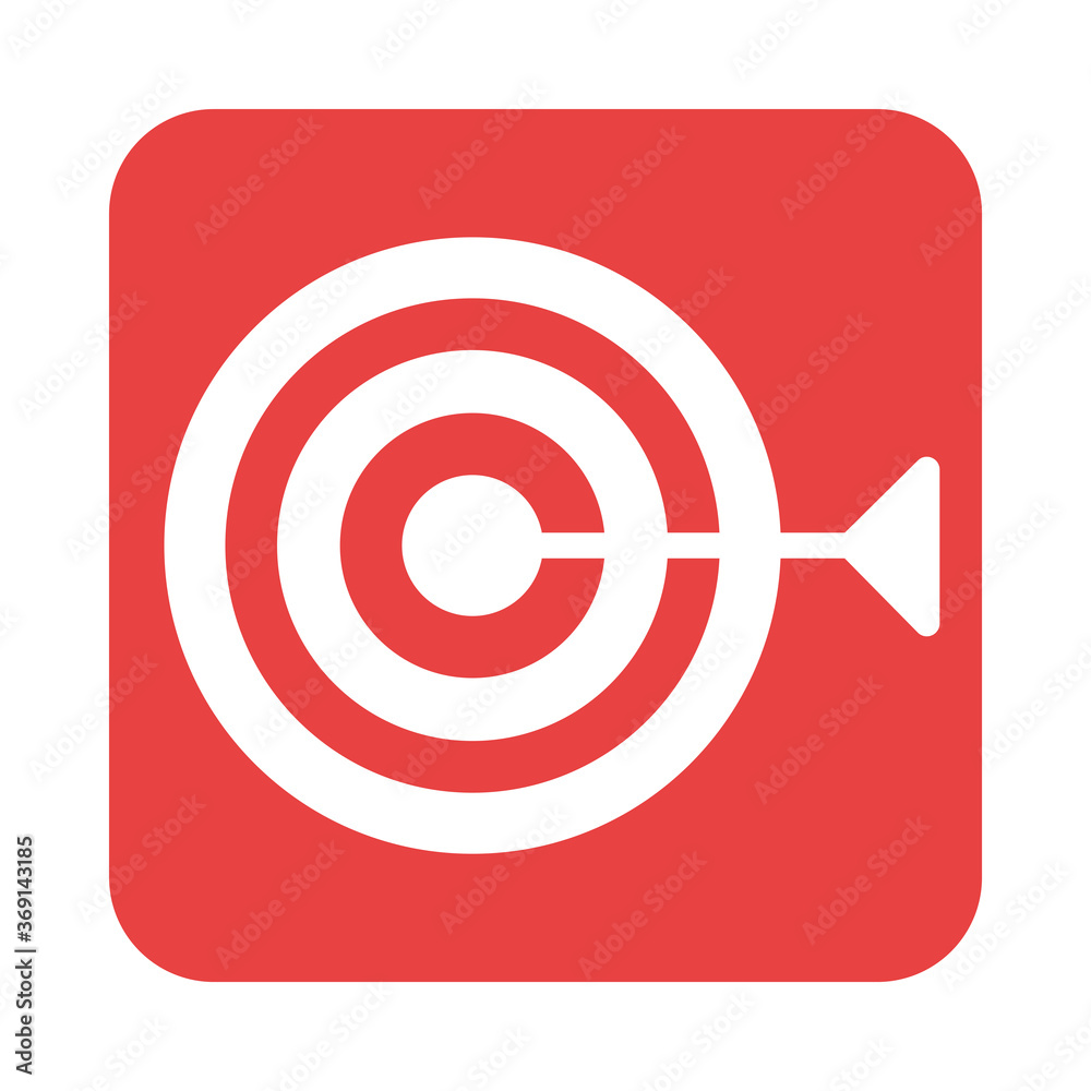 Wall mural mobile application target web button menu digital flat style icon