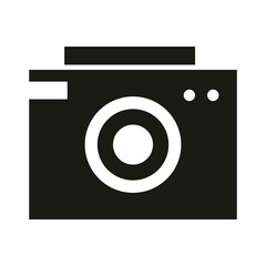 mobile application photo camera and video web button menu digital silhouette style icon