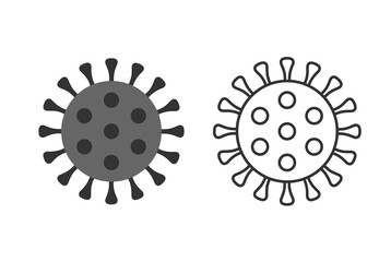 Coronavirus icon set. Virus icons isolated on white background