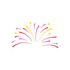 small fireworks explosion icon, flat style