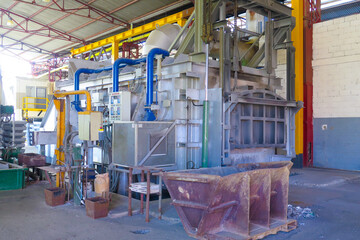 aluminum factory shed in the assembly area