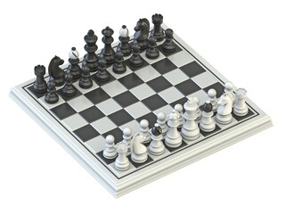 Chess board start position 3D