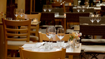 Small street restaurants in the historic district of Nice - travel photography