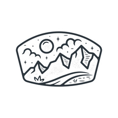 ride on the road logo vector illustration vintage