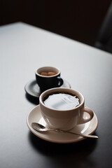 cup of coffee on a table