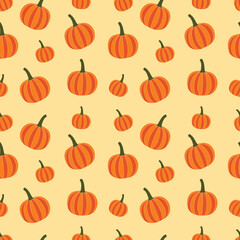 Pumpkin seamless pattern design