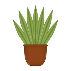 Vegetable or spice plant in a pot. Urban farming gardening - Vector